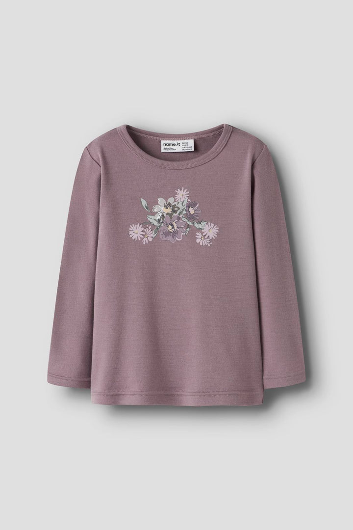 Name It - Nmfwillitus Wool Ls Top - 5079560 Toadstool Flower Bouquet