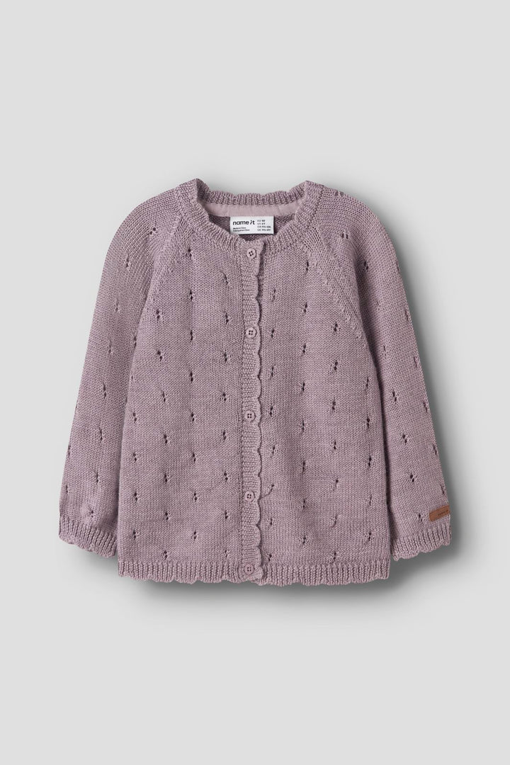 Name It - Nmfwrilla Wool Ls Knit Card - 4969341 Toadstool