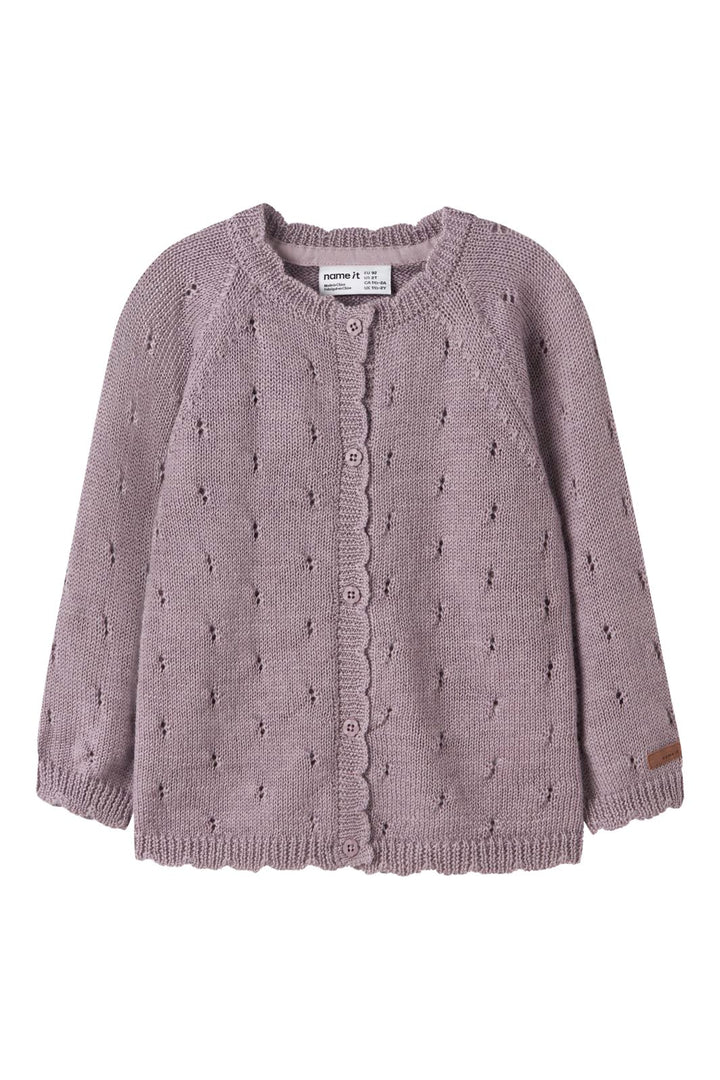 Name It - Nmfwrilla Wool Ls Knit Card - 4969341 Toadstool