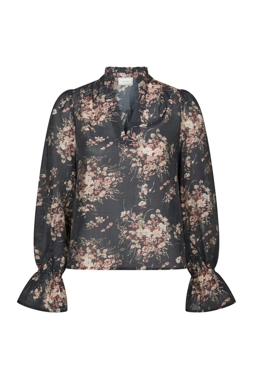 Neo Noir - Amara Garden Flower Blouse 170134 - 702 - Dark Navy