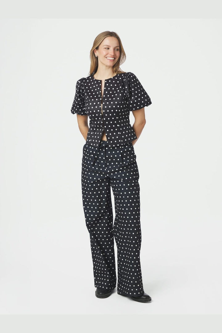 Neo Noir - Anela Dot Blouse 167821 - 100 - Black