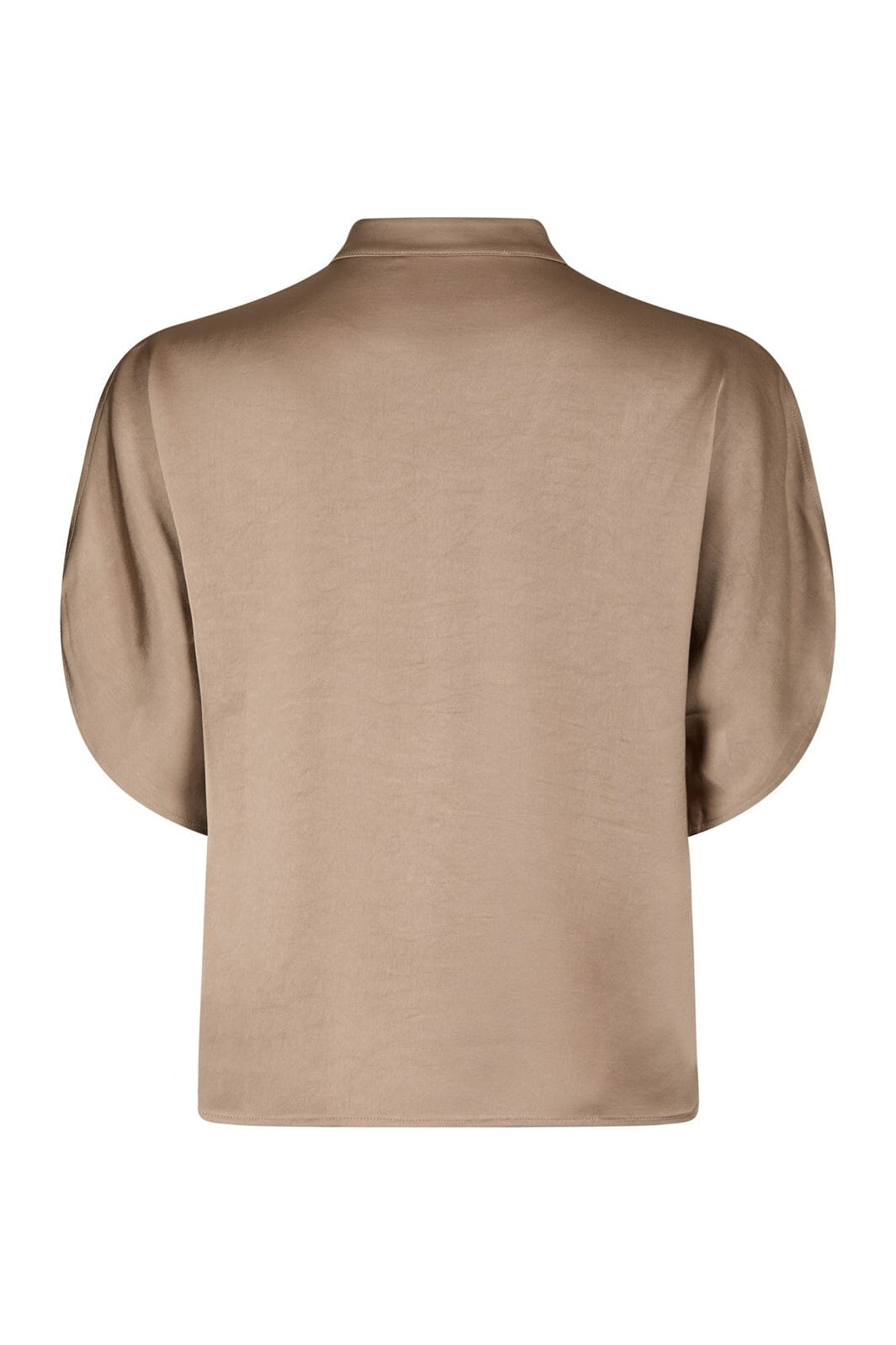 Neo Noir - Anelle Heavy Sateen Blouse 168286 - 811 - Dark Taupe