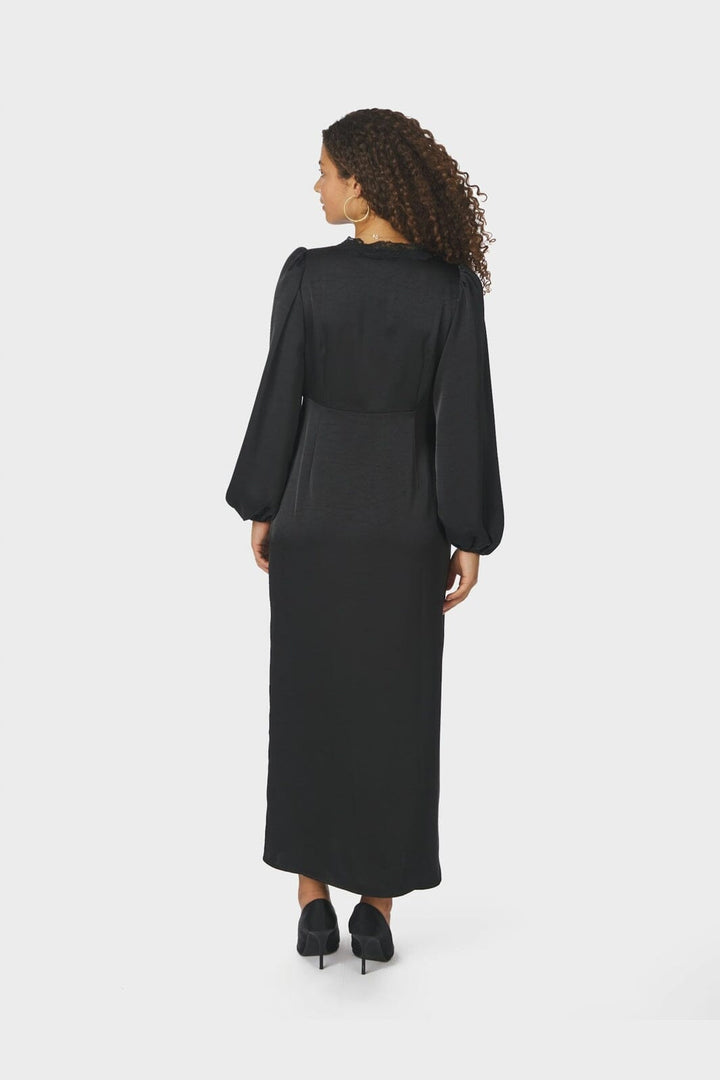 Neo Noir - Anio Heavy Sateen Dress 167048 - 100 - Black