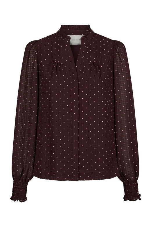 Neo Noir - Astrida Dotted Blouse 170798 - 174 - Burgundy