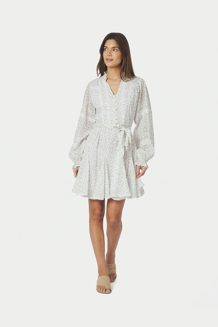 Neo Noir - Birgitte Print Flower Dress 168731 - 121 - Off White