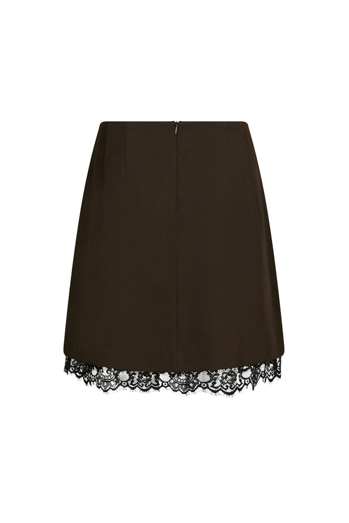 Neo Noir - Brigitte Structure Lace Skirt 169852 - 676 - Dark Brown
