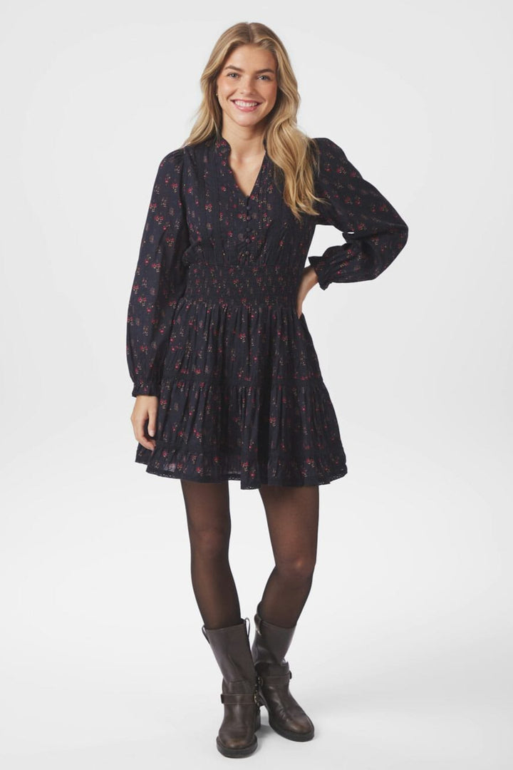Neo Noir - Cornell Fine Print Dress 166552 - 702 - Dark Navy