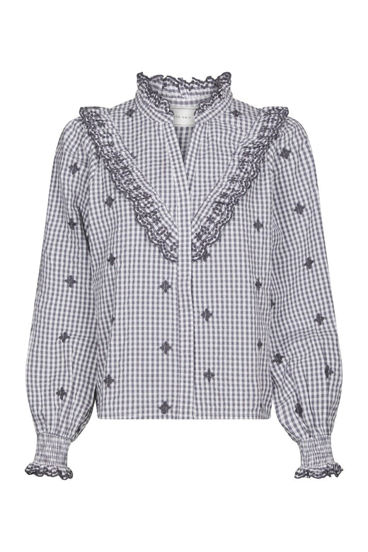 Neo Noir - Degas Check Blouse 169831 - 130 - Grey