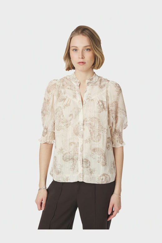 Neo Noir - Diana Faded Paisley Blouse 169967 - 213 - Sand