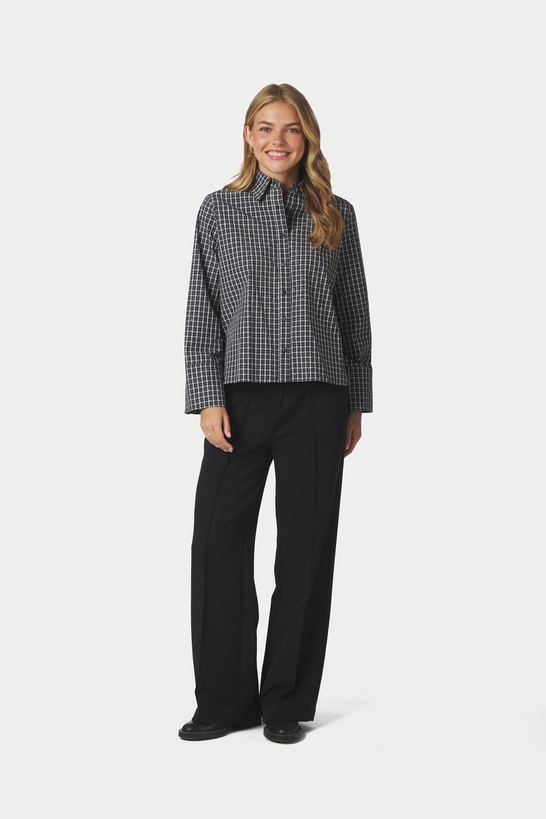 Neo Noir - Drew Check Bedaz Shirt 170198 - 534 - Dark Blue