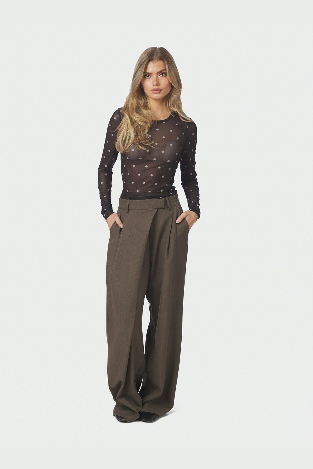 Neo Noir - Ella Dot Blouse 168270 - 210 - Brown