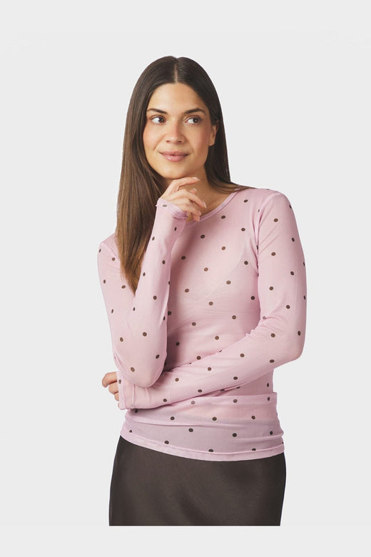 Neo Noir - Ella Space Dot Blouse 168628 - 754 - Light Pink