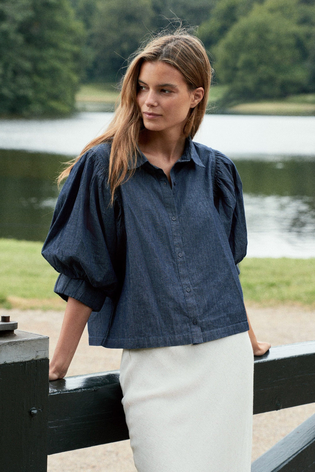 Neo Noir - Etta Denim Shirt 170462 - 140 - Blue Skjorter 