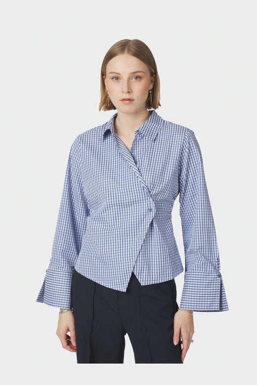 Neo Noir - Fenli Check Shirt 169775 - 140 - Blue
