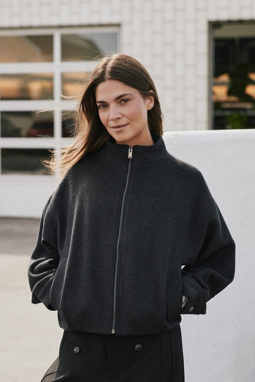 Neo Noir - Florine Wool Bomber Jacket 166100 - 132 - Antracit Jakker 