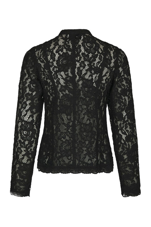 Neo Noir - Hera Lace Flower Blouse 169628 - 100 - Black