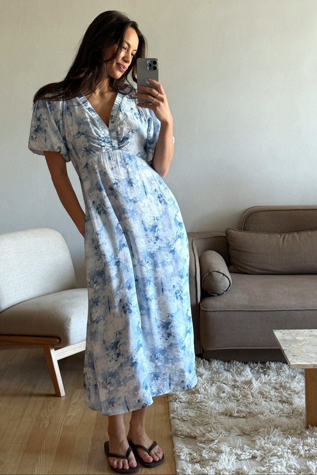 Neo Noir - Illana Floral Fusion Dress 168060 - 140 - Blue Kjoler 