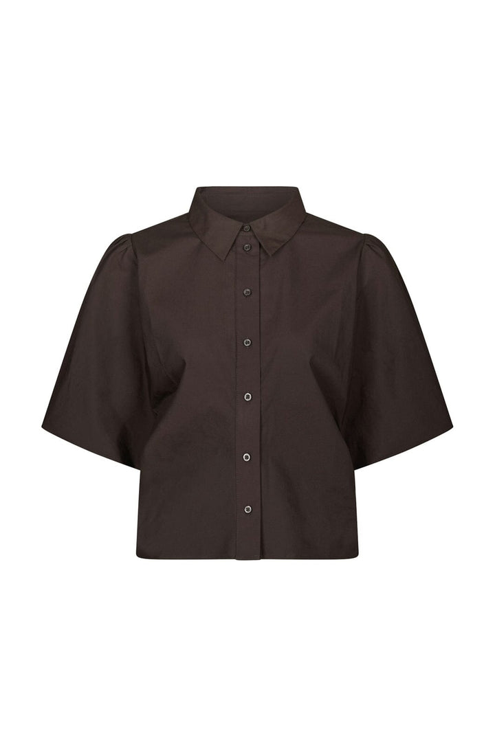 Neo Noir - Ismara Solid Shirt 169795 - 676 - Dark Brown