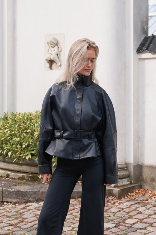 Neo Noir - Jaclyn Faux Leather Jacket 169833 - 100 - Black Jakker 