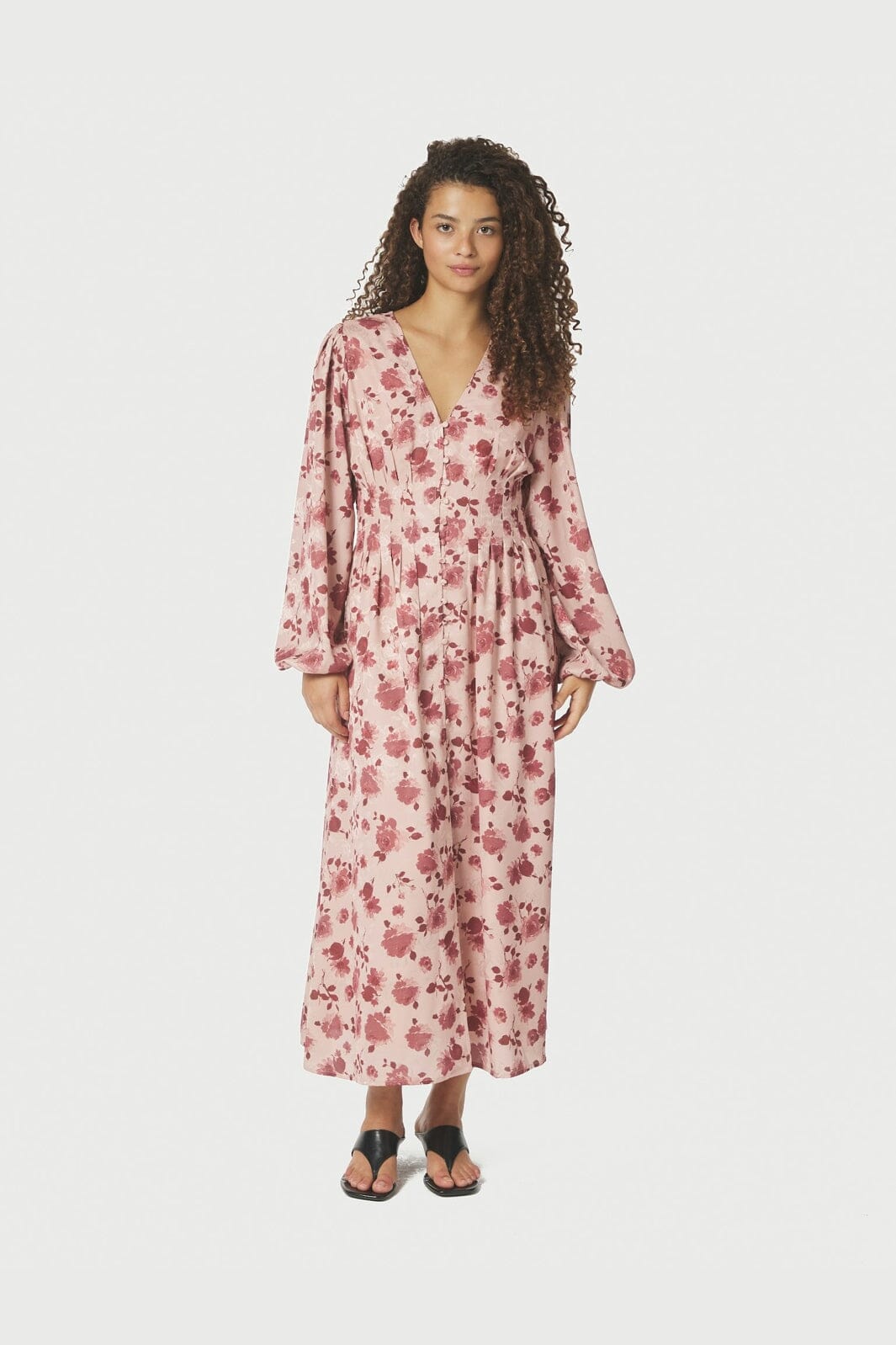 Neo Noir - Jellie Print Dress 167561 - 630 - Dusty Rose