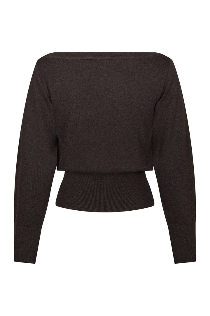 Neo Noir - Jessen Knit Blouse 169621 - 205 - Brown Melange