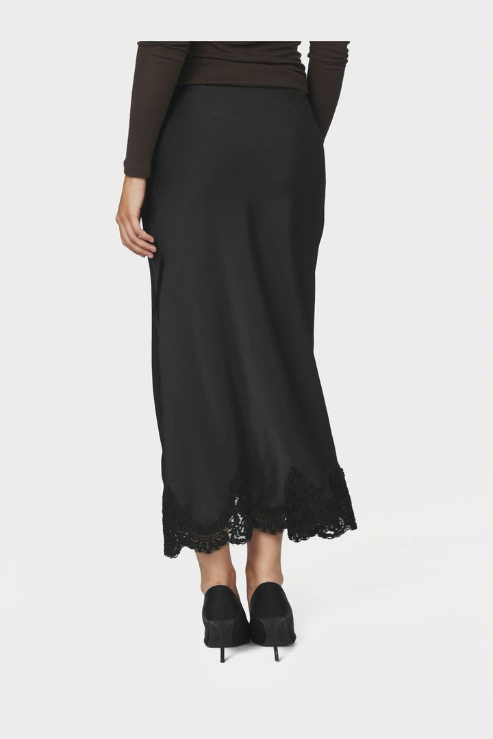 Neo Noir - Kallista Heavy Sateen Lace Skirt 171263 - 100 - Black