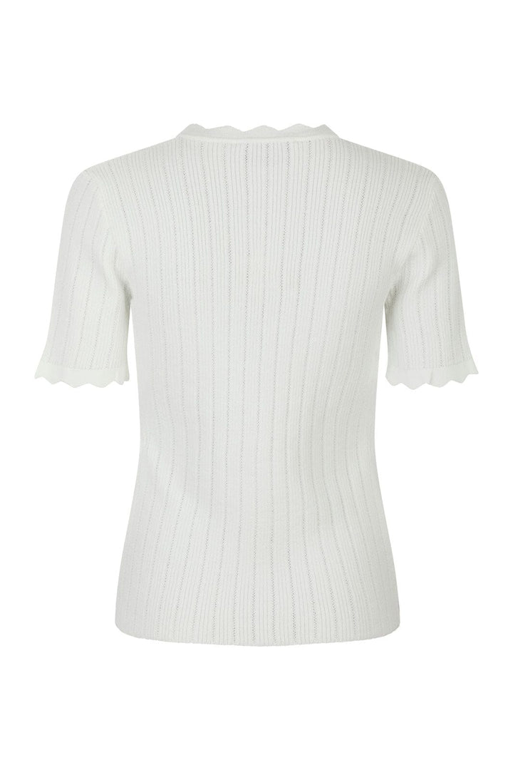 Neo Noir - Larifa Stitch Knit Tee 165311 - 120 - White