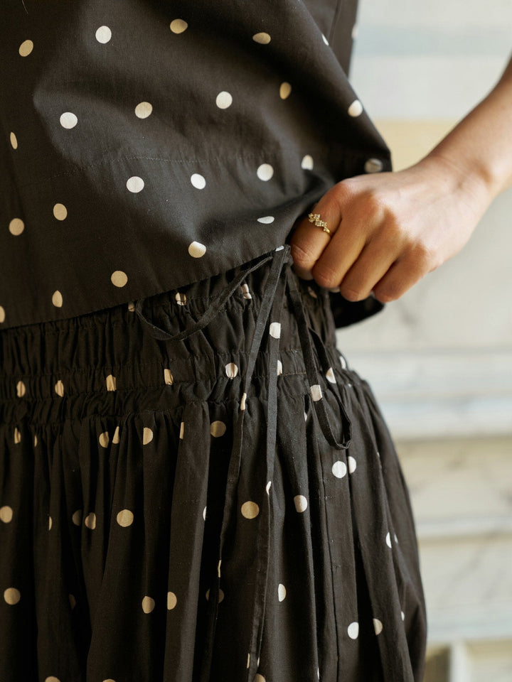 Neo Noir - Lillie Dot Skirt 167645 - 676 - Dark Brown Nederdele 