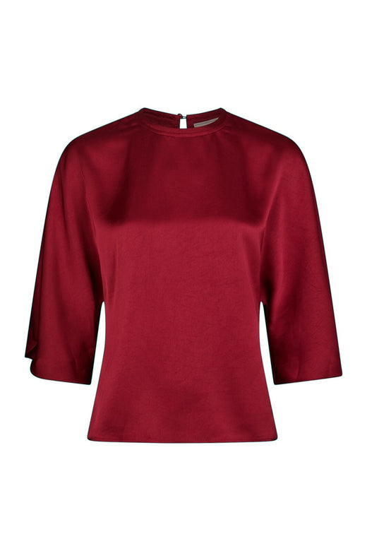 Neo Noir - Liora Heavy Sateen Blouse 165567 - 321 - Dark Red