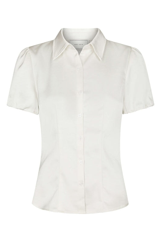 Neo Noir - Lyselle Heavy Sateen Shirt 169600 - 621 - Pearl