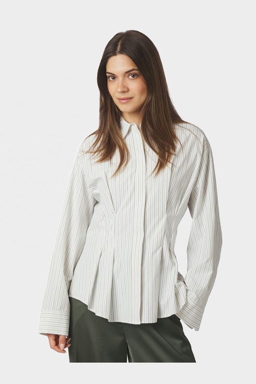 Neo Noir - Lytra Double Stripe Shirt 170120 - 667 - White Stripe