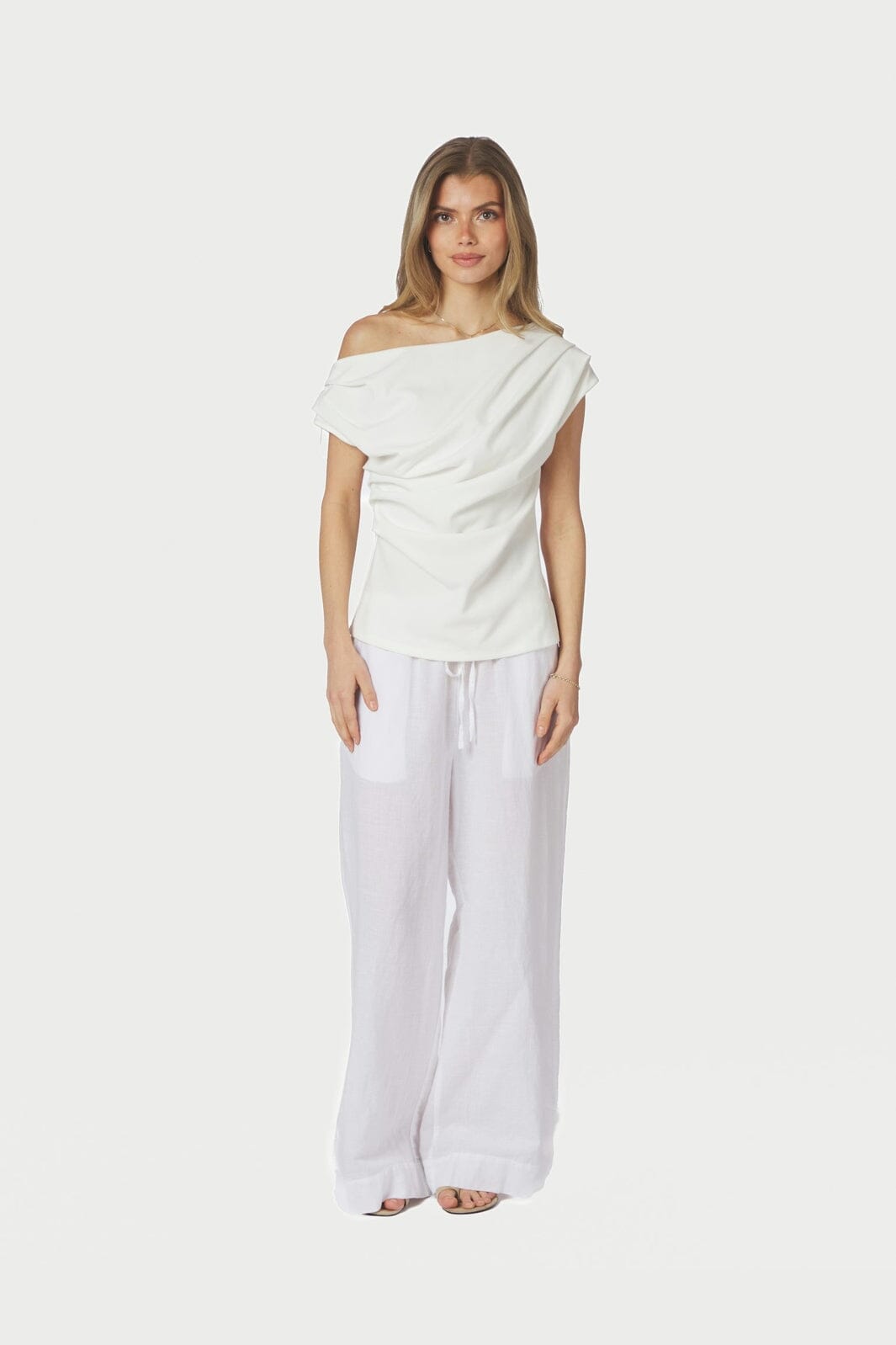 Neo Noir - Mabelle Drapy Top 168038 - 120 - White