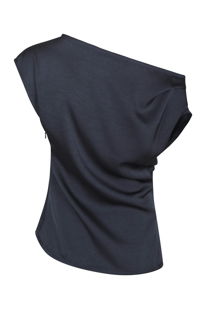 Neo Noir - Mabelle Heavy Sateen Top 171009 - 678 - Midnight Blue