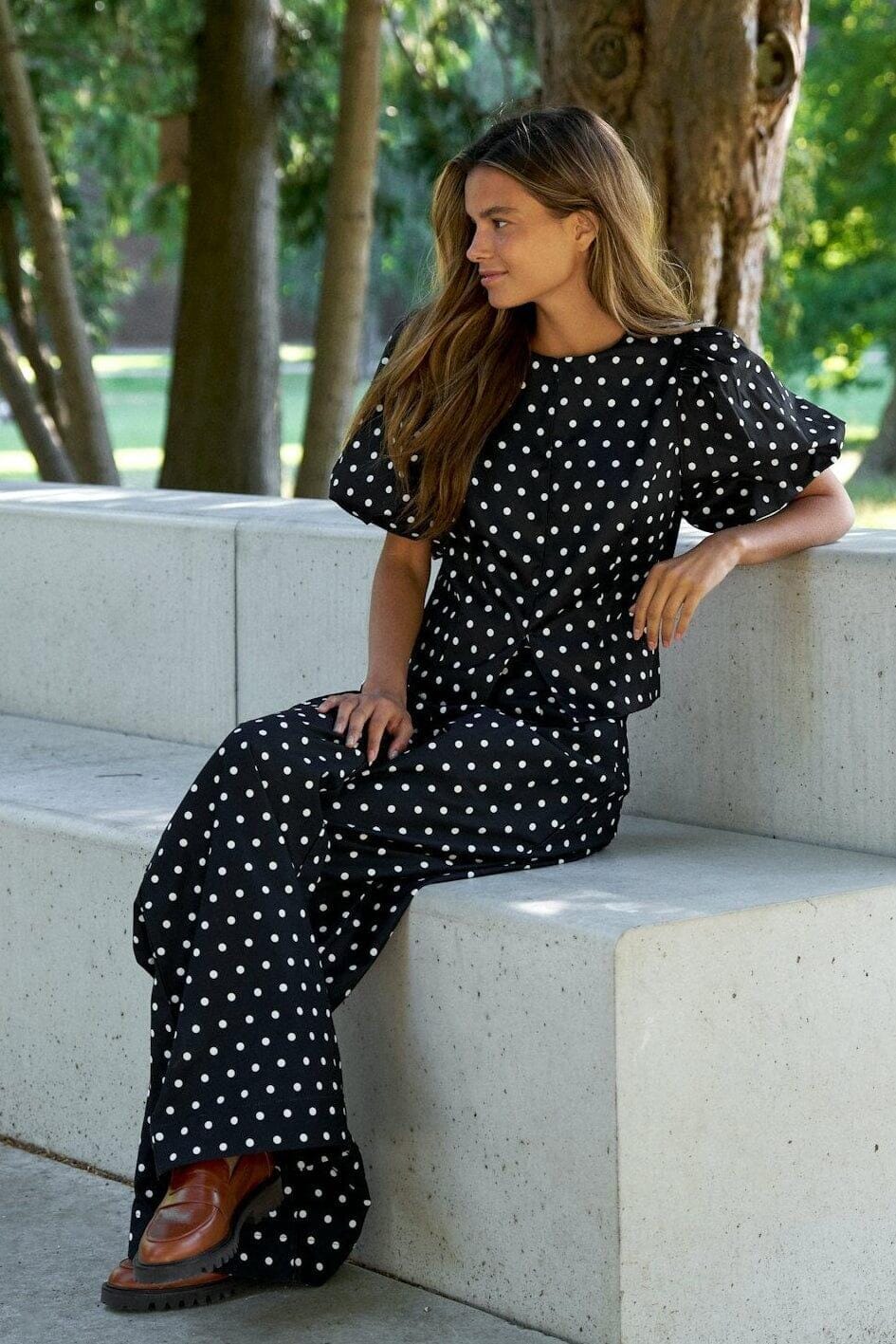 Neo Noir - Malba Dot Pants 167395 - 100 - Black Bukser 