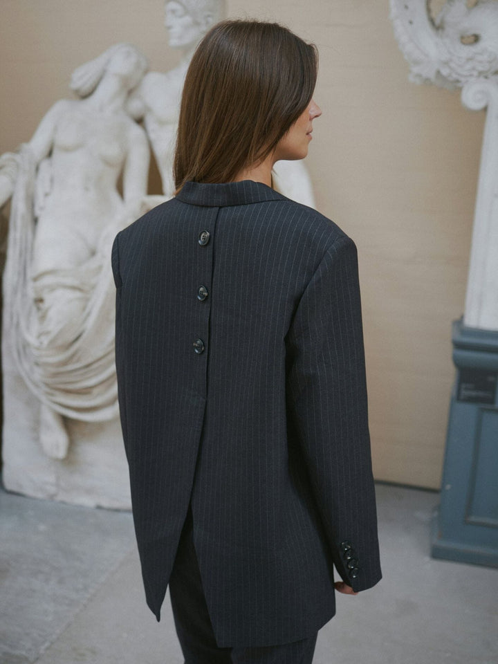 Neo Noir - Marielle Button Back Blazer 165664 - 132 - Antracit Blazere 