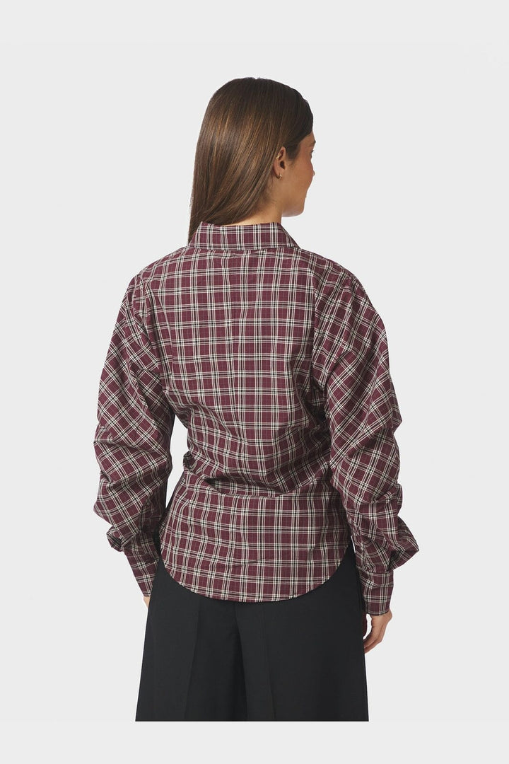 Neo Noir - Neoella Medium Check Shirt 168469 - 182 - Plum