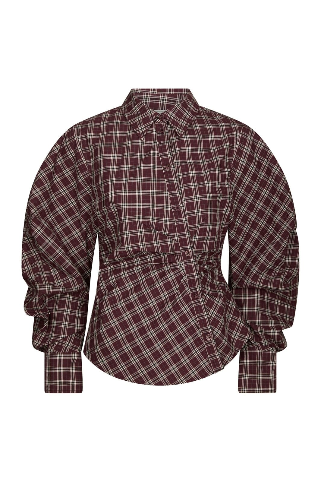 Neo Noir - Neoella Medium Check Shirt 168469 - 182 - Plum