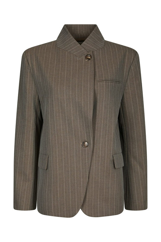 Neo Noir - Nerine Pinstripe Blazer 170127 - 811 - Dark Taupe