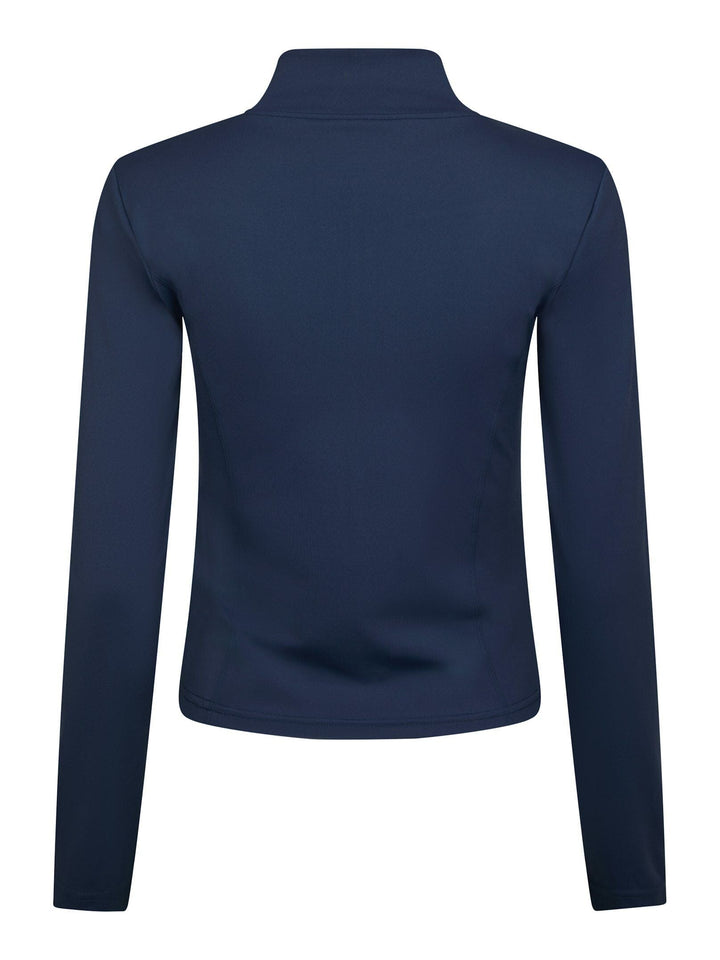 Neo Noir - Nolana Zip Blouse 167175 - 141 - Navy Bluser 