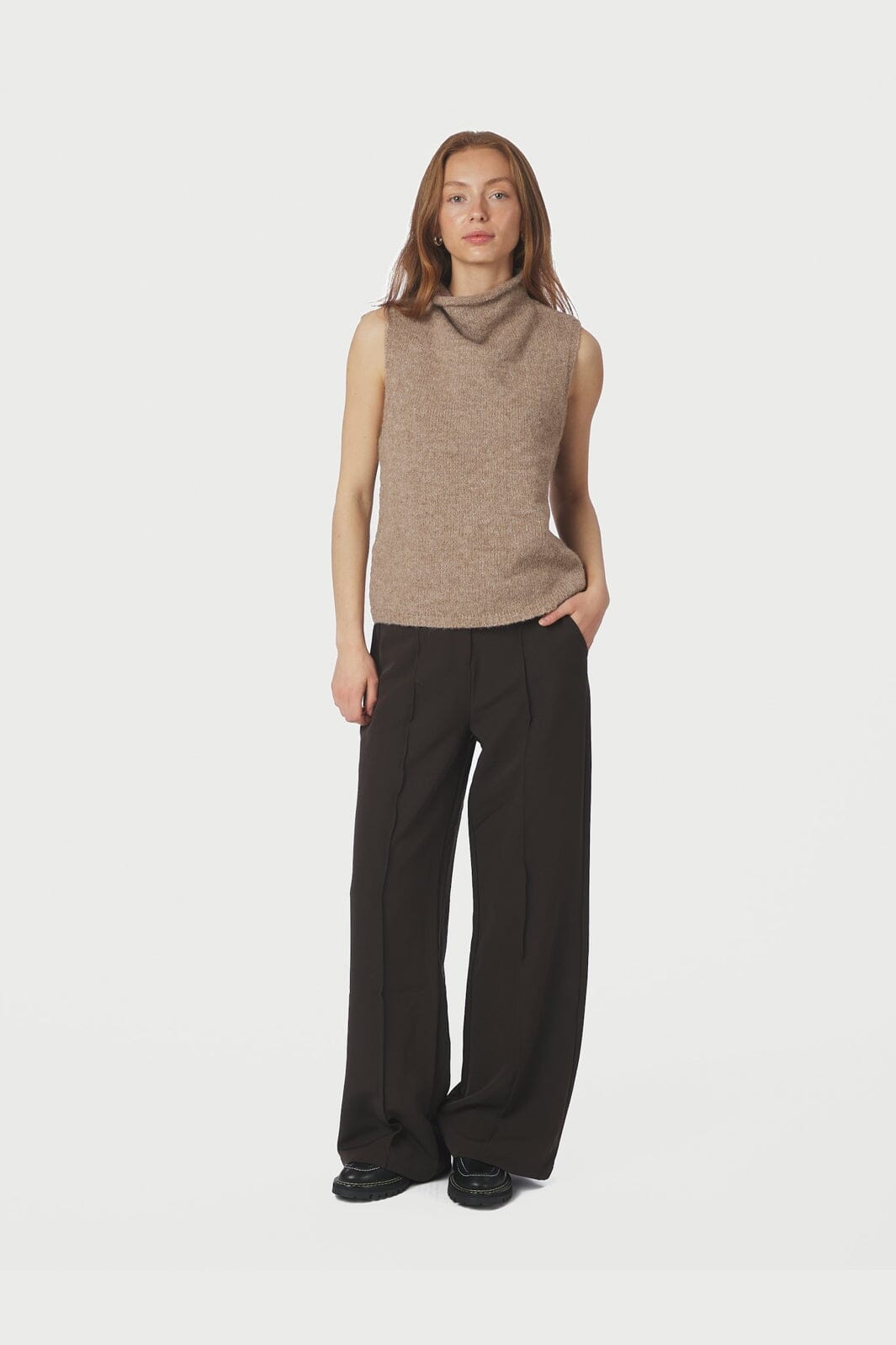 Neo Noir - Odelia Knit Top 161753 - 125 - Dark Sand