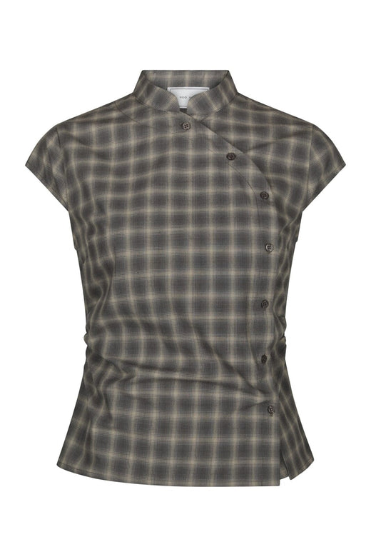 Neo Noir - Pascale Checked Blouse 169633 - 157 - Dusty Army