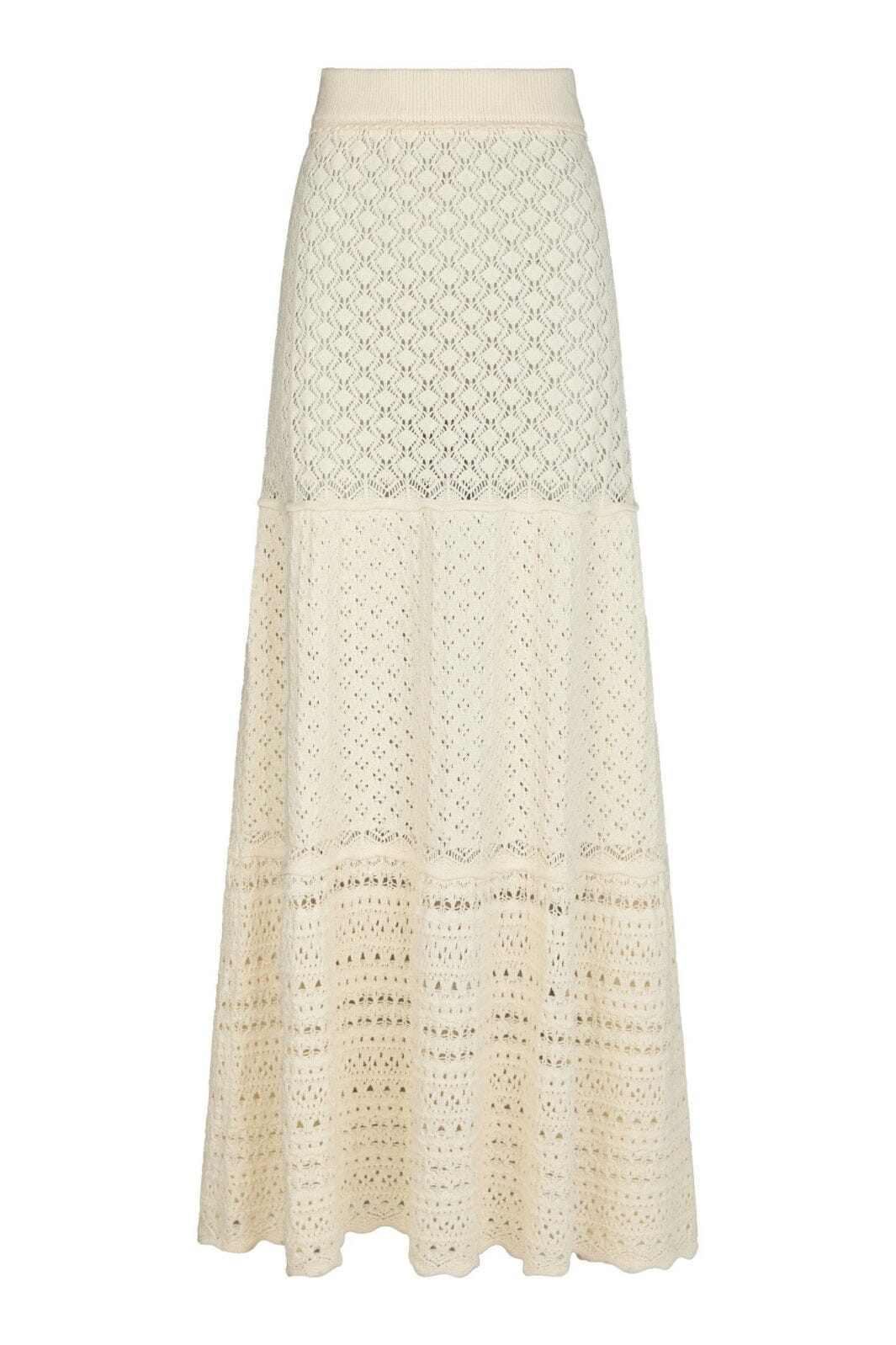 Neo Noir - Pillina Crochet Knit Skirt 165220 - 122 - Creme