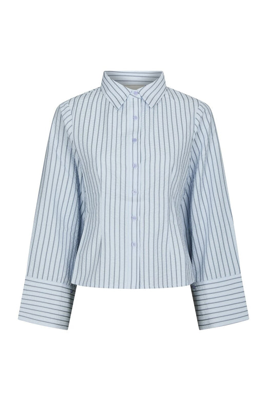 Neo Noir - Rosa Striped Crepe Shirt 169301 - 140 - Blue