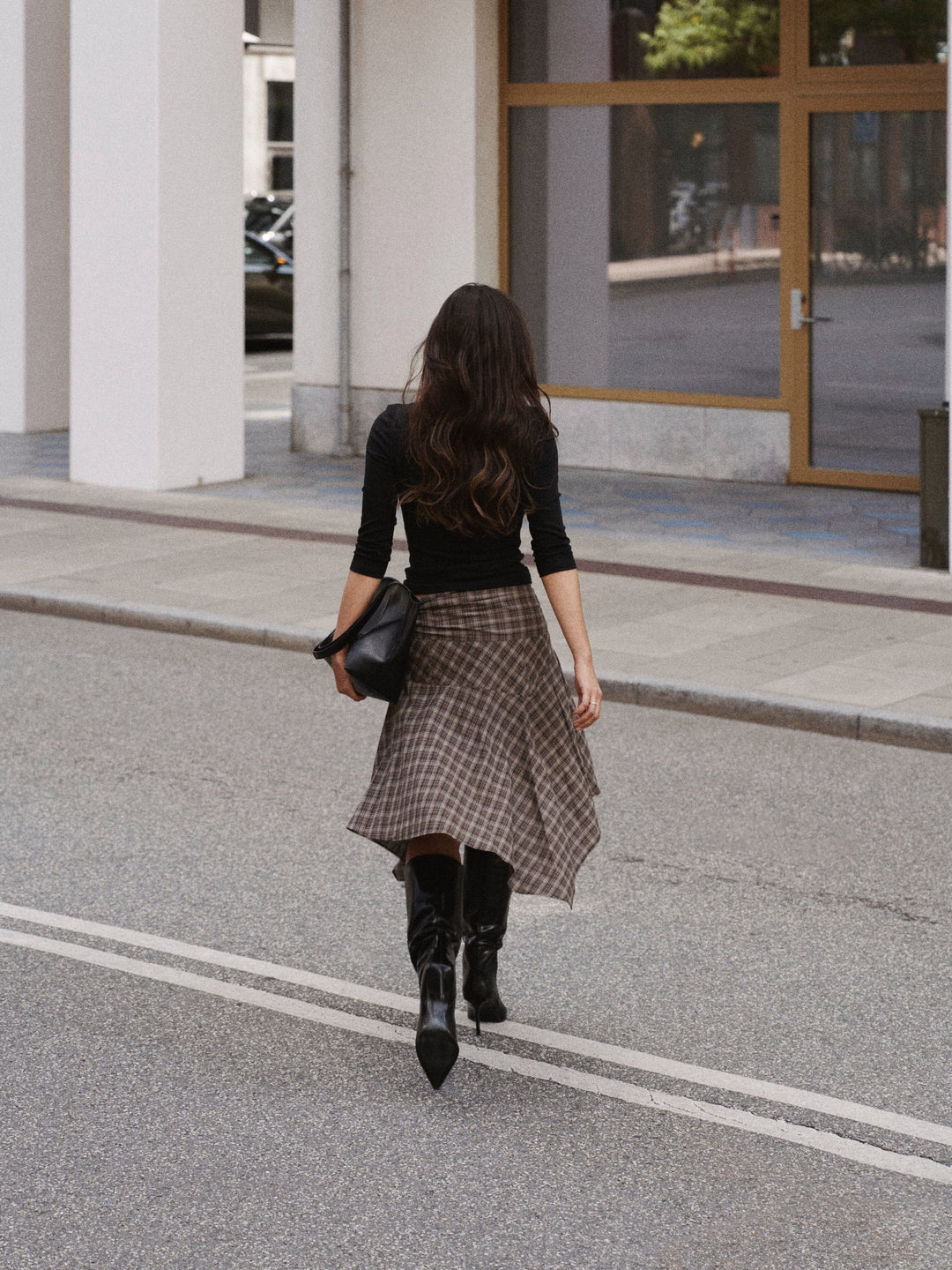 Neo Noir - Sabella Check Skirt 169596 - 980 - Brown Check Nederdele 