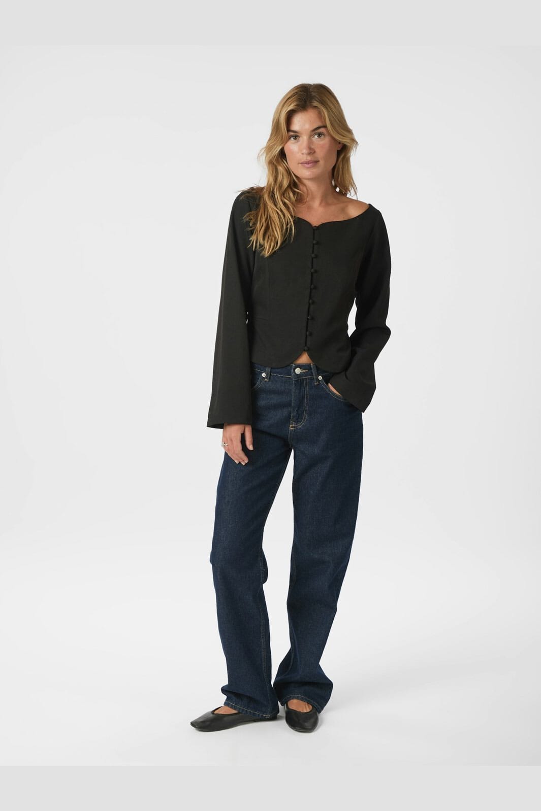 Neo Noir - Salsa Structure Blouse 166610 - 100 - Black