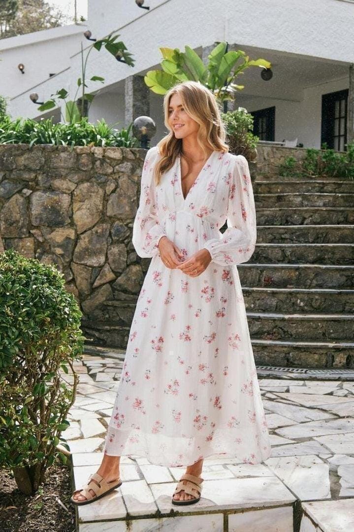 Neo Noir - Silfi Print Dress 164927 - 121 - Off White Kjoler 