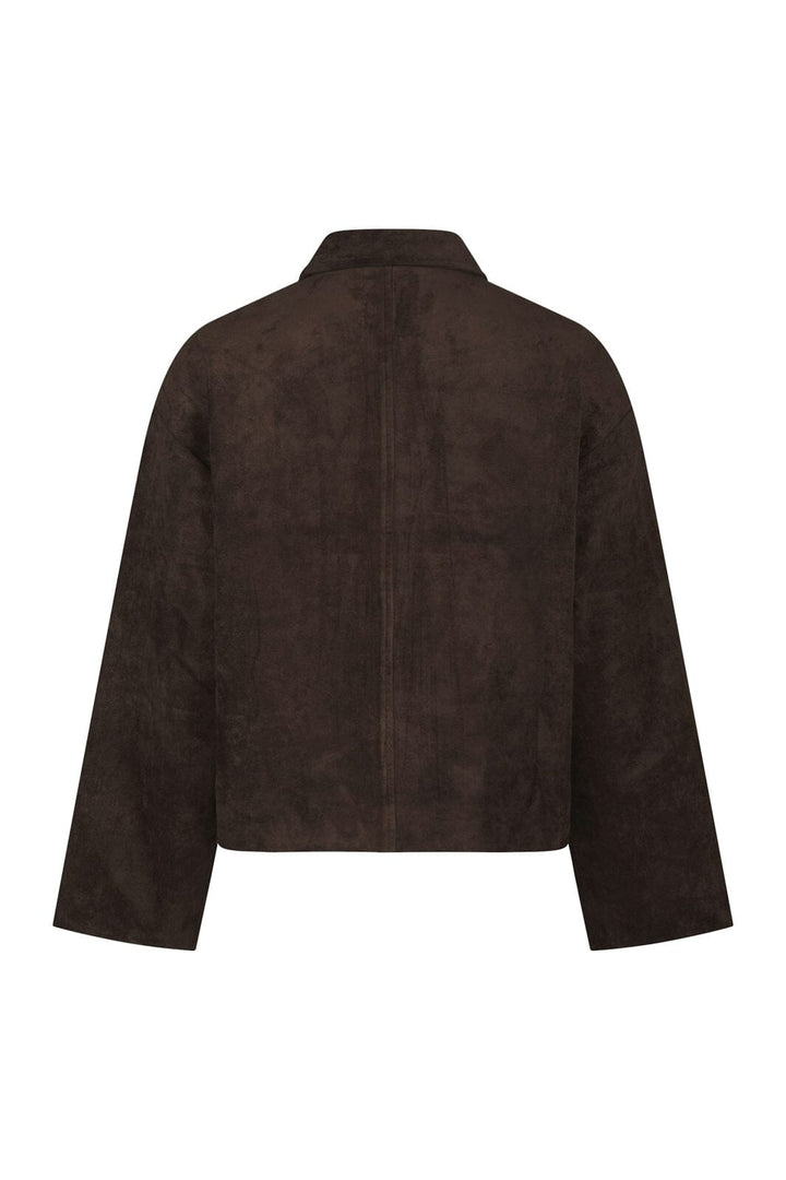 Neo Noir - Titan Faux Suede Leather Jacket 170718 - 676 - Dark Brown
