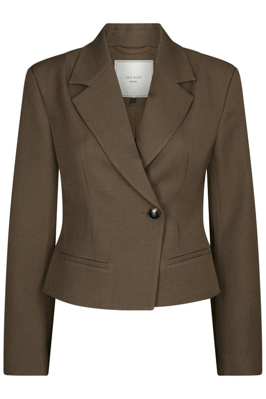 Neo Noir - Valia Structure Blazer 170232 - 306 - Dusty Brown Blazere 