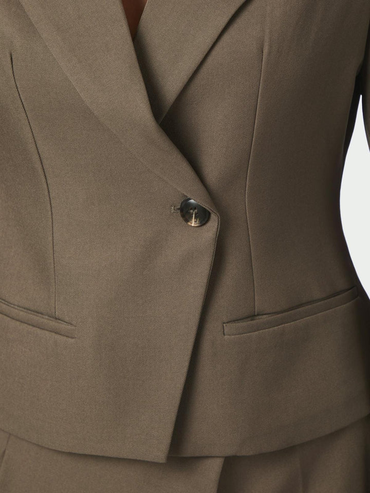 Neo Noir - Valia Structure Blazer 170232 - 306 - Dusty Brown Blazere 