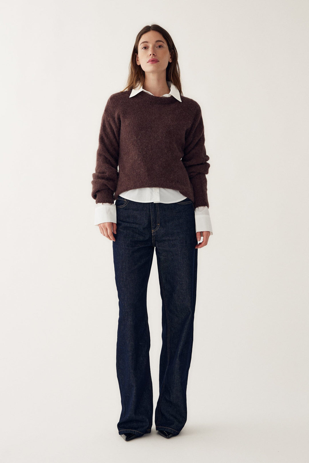Noella - Kae Knit 12940085 - 1471 - Medium Brown Strikbluser 